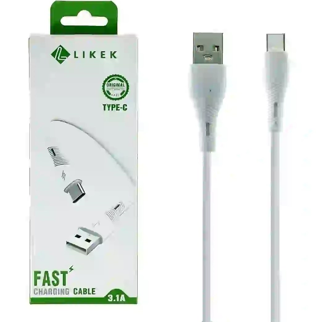 کابل تایپ سی فست 3.1 آمپر LIKEK LK-01 یک متر